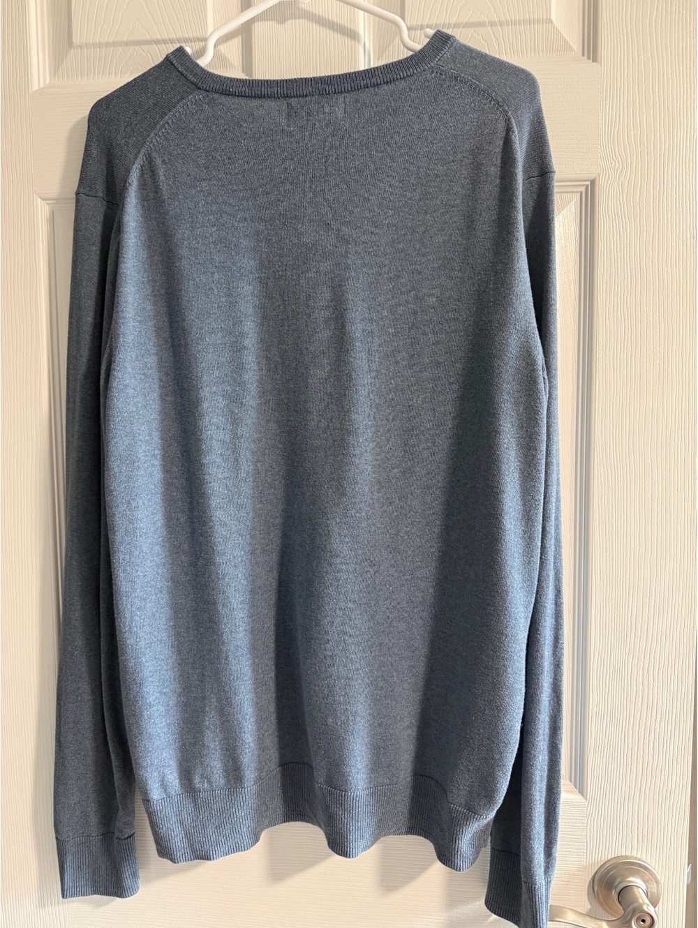 Old Navy Mens L Gray V Neck Sweater Cotton Blend Pullover Business Casual